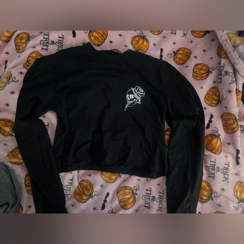 Vans Black Graphic Long Sleeve Tee
